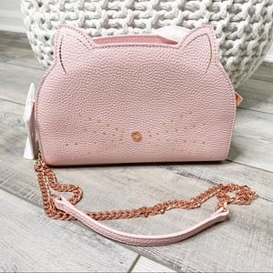 Ted Baker Kirstie Cat Leather Crossbody Bag Pink
